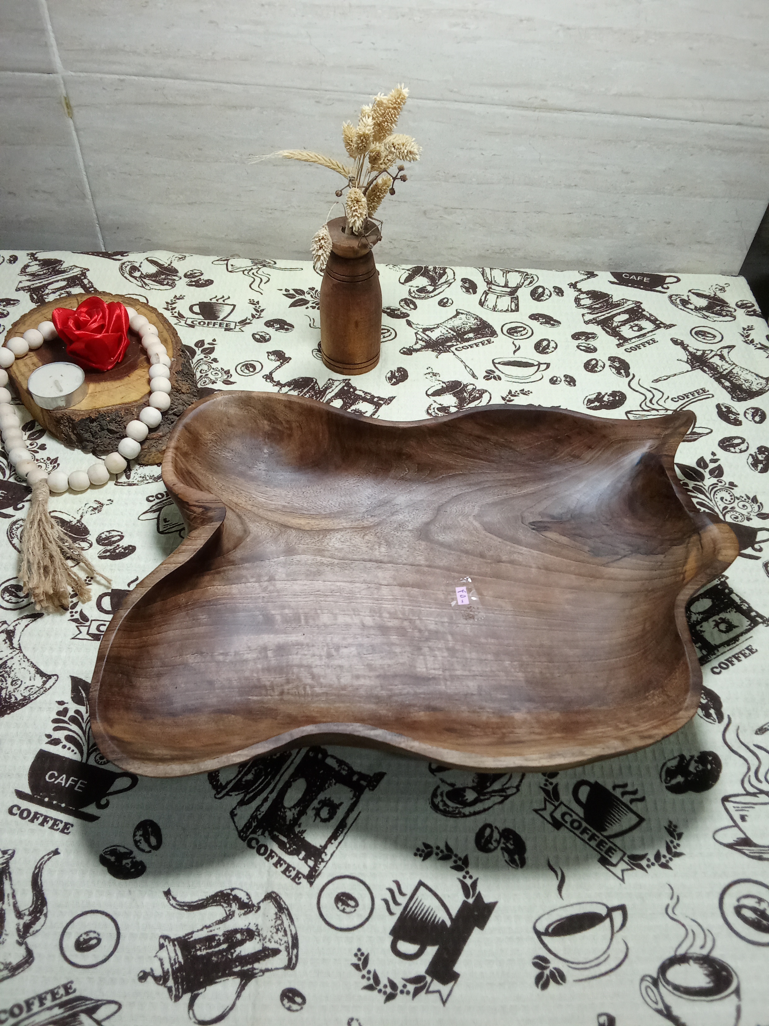 میوه خوری جذاب دست ساز تک نسخه چوب گردو